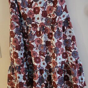 Aritzia Wilfred Chariot Floral MIDI Length Skirt